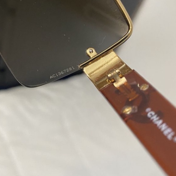 Rare Vintage Chanel Semi Rimless Sunglasses with Case - Picture 8 of 9